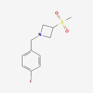 1-[(4-Fluorophenyl)methyl]-3-methylsulfonylazetidine