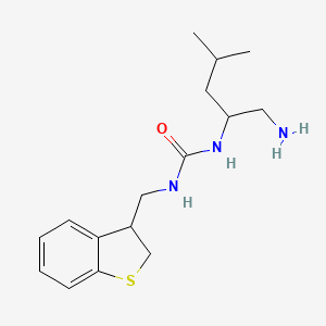 1-(1-Amino-4-methylpentan-2-yl)-3-(2,3-dihydro-1-benzothiophen-3-ylmethyl)urea