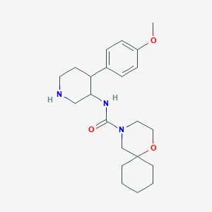 N-[4-(4-methoxyphenyl)piperidin-3-yl]-1-oxa-4-azaspiro[5.5]undecane-4-carboxamide