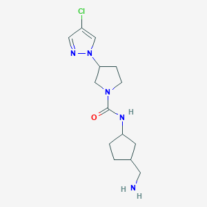 N-[3-(aminomethyl)cyclopentyl]-3-(4-chloropyrazol-1-yl)pyrrolidine-1-carboxamide