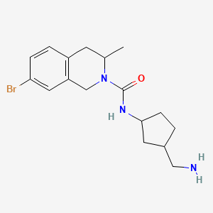 N-[3-(aminomethyl)cyclopentyl]-7-bromo-3-methyl-3,4-dihydro-1H-isoquinoline-2-carboxamide