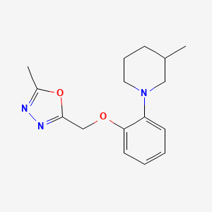 2-Methyl-5-[[2-(3-methylpiperidin-1-yl)phenoxy]methyl]-1,3,4-oxadiazole