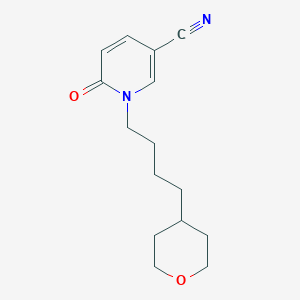 1-[4-(Oxan-4-yl)butyl]-6-oxopyridine-3-carbonitrile