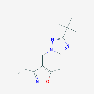 4-[(3-Tert-butyl-1,2,4-triazol-1-yl)methyl]-3-ethyl-5-methyl-1,2-oxazole