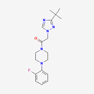 2-(3-Tert-butyl-1,2,4-triazol-1-yl)-1-[4-(2-fluorophenyl)piperazin-1-yl]ethanone