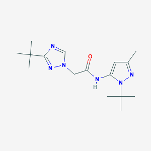 N-(2-tert-butyl-5-methylpyrazol-3-yl)-2-(3-tert-butyl-1,2,4-triazol-1-yl)acetamide