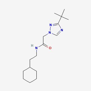 2-(3-tert-butyl-1,2,4-triazol-1-yl)-N-(2-cyclohexylethyl)acetamide