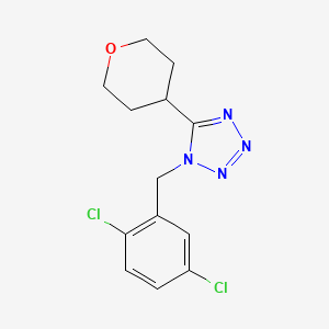 1-[(2,5-Dichlorophenyl)methyl]-5-(oxan-4-yl)tetrazole