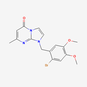 1-[(2-Bromo-4,5-dimethoxyphenyl)methyl]-7-methylimidazo[1,2-a]pyrimidin-5-one