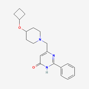 4-[(4-cyclobutyloxypiperidin-1-yl)methyl]-2-phenyl-1H-pyrimidin-6-one