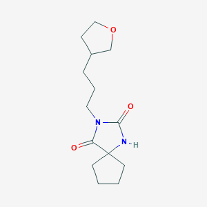 3-[3-(Oxolan-3-yl)propyl]-1,3-diazaspiro[4.4]nonane-2,4-dione