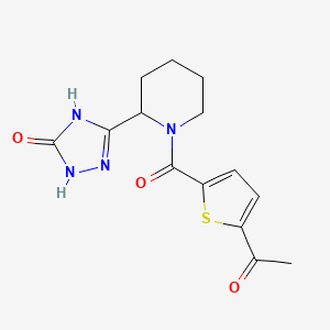 3-[1-(5-Acetylthiophene-2-carbonyl)piperidin-2-yl]-1,4-dihydro-1,2,4-triazol-5-one