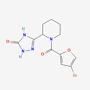 3-[1-(4-Bromofuran-2-carbonyl)piperidin-2-yl]-1,4-dihydro-1,2,4-triazol-5-one