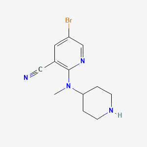 5-Bromo-2-[methyl(piperidin-4-yl)amino]pyridine-3-carbonitrile