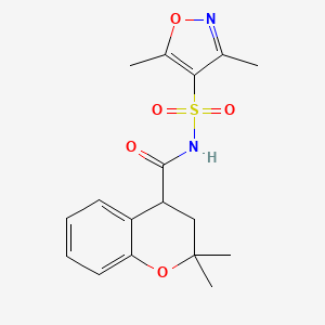 N-[(3,5-dimethyl-1,2-oxazol-4-yl)sulfonyl]-2,2-dimethyl-3,4-dihydrochromene-4-carboxamide