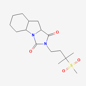 2-(3-Methyl-3-methylsulfonylbutyl)-3a,4,4a,5,6,7,8,8a-octahydroimidazo[1,5-a]indole-1,3-dione