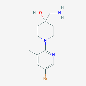 4-(Aminomethyl)-1-(5-bromo-3-methylpyridin-2-yl)piperidin-4-ol