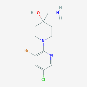 4-(Aminomethyl)-1-(3-bromo-5-chloropyridin-2-yl)piperidin-4-ol