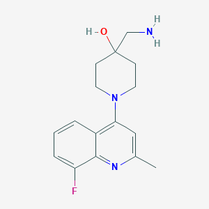 4-(Aminomethyl)-1-(8-fluoro-2-methylquinolin-4-yl)piperidin-4-ol