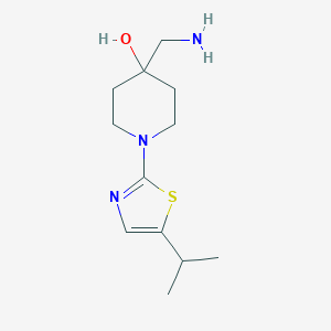 4-(Aminomethyl)-1-(5-propan-2-yl-1,3-thiazol-2-yl)piperidin-4-ol