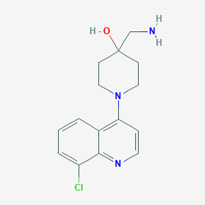 4-(Aminomethyl)-1-(8-chloroquinolin-4-yl)piperidin-4-ol