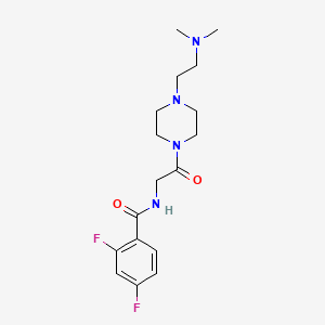 N-[2-[4-[2-(dimethylamino)ethyl]piperazin-1-yl]-2-oxoethyl]-2,4-difluorobenzamide