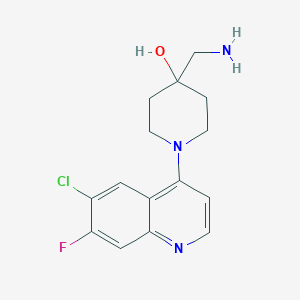 4-(Aminomethyl)-1-(6-chloro-7-fluoroquinolin-4-yl)piperidin-4-ol