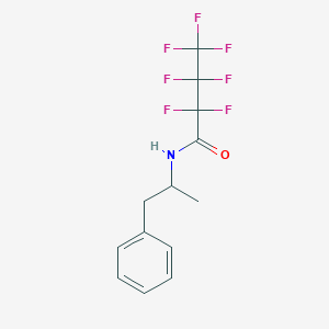 molecular formula C13H12F7NO B072435 Butanamide, 2,2,3,3,4,4,4-heptafluoro-N-(1-methyl-2-phenylethyl)- CAS No. 1545-26-2