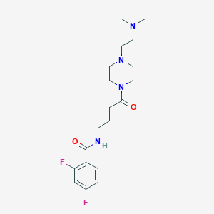 N-[4-[4-[2-(dimethylamino)ethyl]piperazin-1-yl]-4-oxobutyl]-2,4-difluorobenzamide