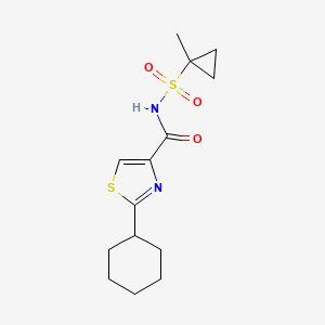 2-cyclohexyl-N-(1-methylcyclopropyl)sulfonyl-1,3-thiazole-4-carboxamide