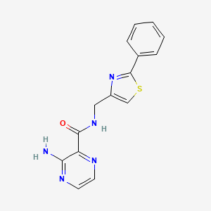 3-amino-N-[(2-phenyl-1,3-thiazol-4-yl)methyl]pyrazine-2-carboxamide