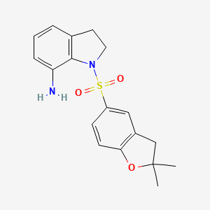 1-[(2,2-dimethyl-3H-1-benzofuran-5-yl)sulfonyl]-2,3-dihydroindol-7-amine