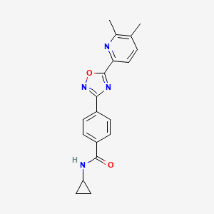 N-cyclopropyl-4-[5-(5,6-dimethylpyridin-2-yl)-1,2,4-oxadiazol-3-yl]benzamide