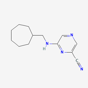 6-(Cycloheptylmethylamino)pyrazine-2-carbonitrile