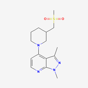 1,3-Dimethyl-4-[3-(methylsulfonylmethyl)piperidin-1-yl]pyrazolo[3,4-b]pyridine