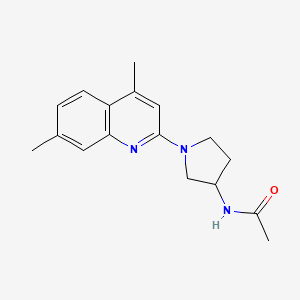 N-[1-(4,7-dimethylquinolin-2-yl)pyrrolidin-3-yl]acetamide