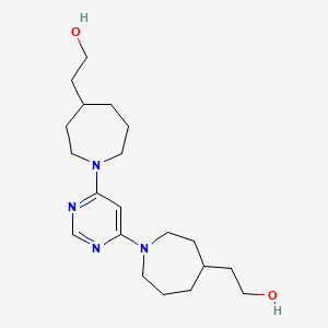 2-[1-[6-[4-(2-Hydroxyethyl)azepan-1-yl]pyrimidin-4-yl]azepan-4-yl]ethanol