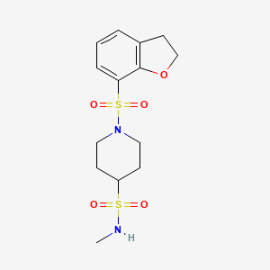 1-(2,3-dihydro-1-benzofuran-7-ylsulfonyl)-N-methylpiperidine-4-sulfonamide