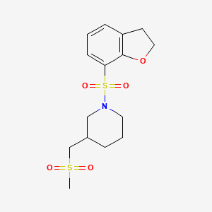 1-(2,3-Dihydro-1-benzofuran-7-ylsulfonyl)-3-(methylsulfonylmethyl)piperidine