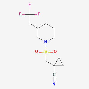 1-[[3-(2,2,2-Trifluoroethyl)piperidin-1-yl]sulfonylmethyl]cyclopropane-1-carbonitrile