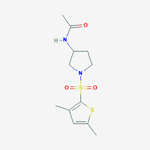 N-[1-(3,5-dimethylthiophen-2-yl)sulfonylpyrrolidin-3-yl]acetamide