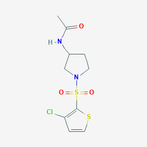 N-[1-(3-chlorothiophen-2-yl)sulfonylpyrrolidin-3-yl]acetamide