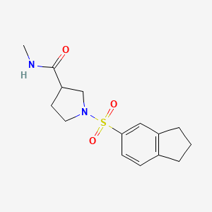 1-(2,3-dihydro-1H-inden-5-ylsulfonyl)-N-methylpyrrolidine-3-carboxamide