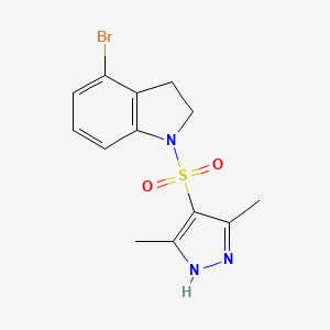 4-bromo-1-[(3,5-dimethyl-1H-pyrazol-4-yl)sulfonyl]-2,3-dihydroindole