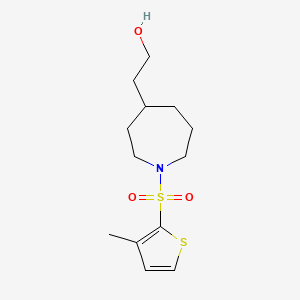 2-[1-(3-Methylthiophen-2-yl)sulfonylazepan-4-yl]ethanol