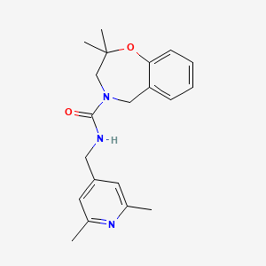 N-[(2,6-dimethylpyridin-4-yl)methyl]-2,2-dimethyl-3,5-dihydro-1,4-benzoxazepine-4-carboxamide