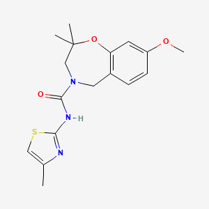 8-methoxy-2,2-dimethyl-N-(4-methyl-1,3-thiazol-2-yl)-3,5-dihydro-1,4-benzoxazepine-4-carboxamide