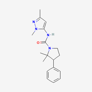 N-(2,5-dimethylpyrazol-3-yl)-2,2-dimethyl-3-phenylpyrrolidine-1-carboxamide