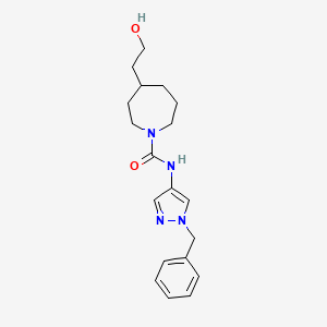 N-(1-benzylpyrazol-4-yl)-4-(2-hydroxyethyl)azepane-1-carboxamide