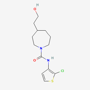 N-(2-chlorothiophen-3-yl)-4-(2-hydroxyethyl)azepane-1-carboxamide